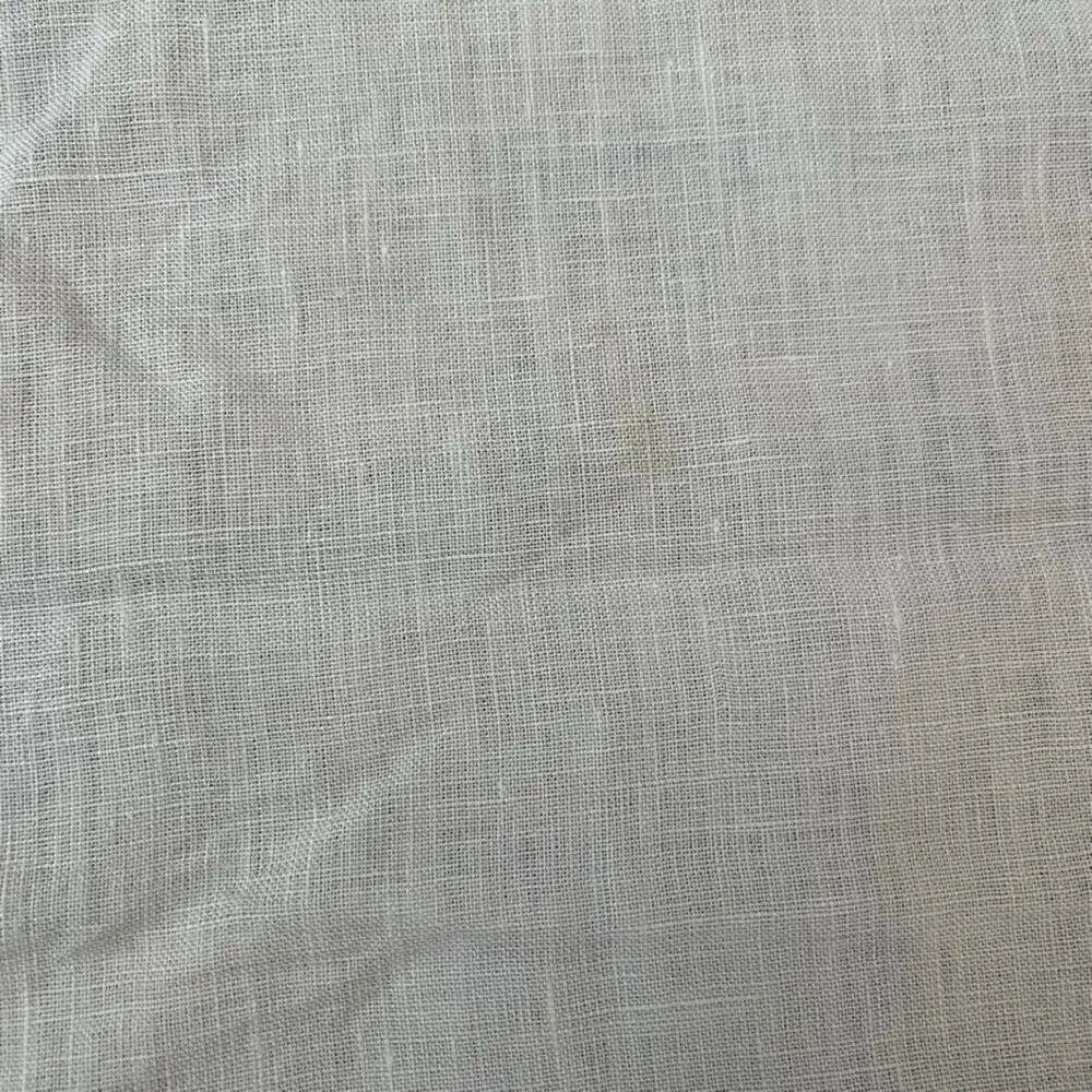 Pottery Barn Ivory Linen Napkin Set of 3 Embroidered Patch 20 x 20